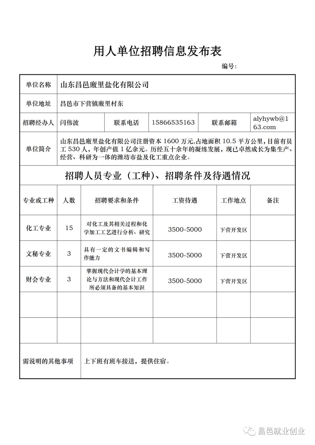 台前县科学技术和工业信息化局招聘启事